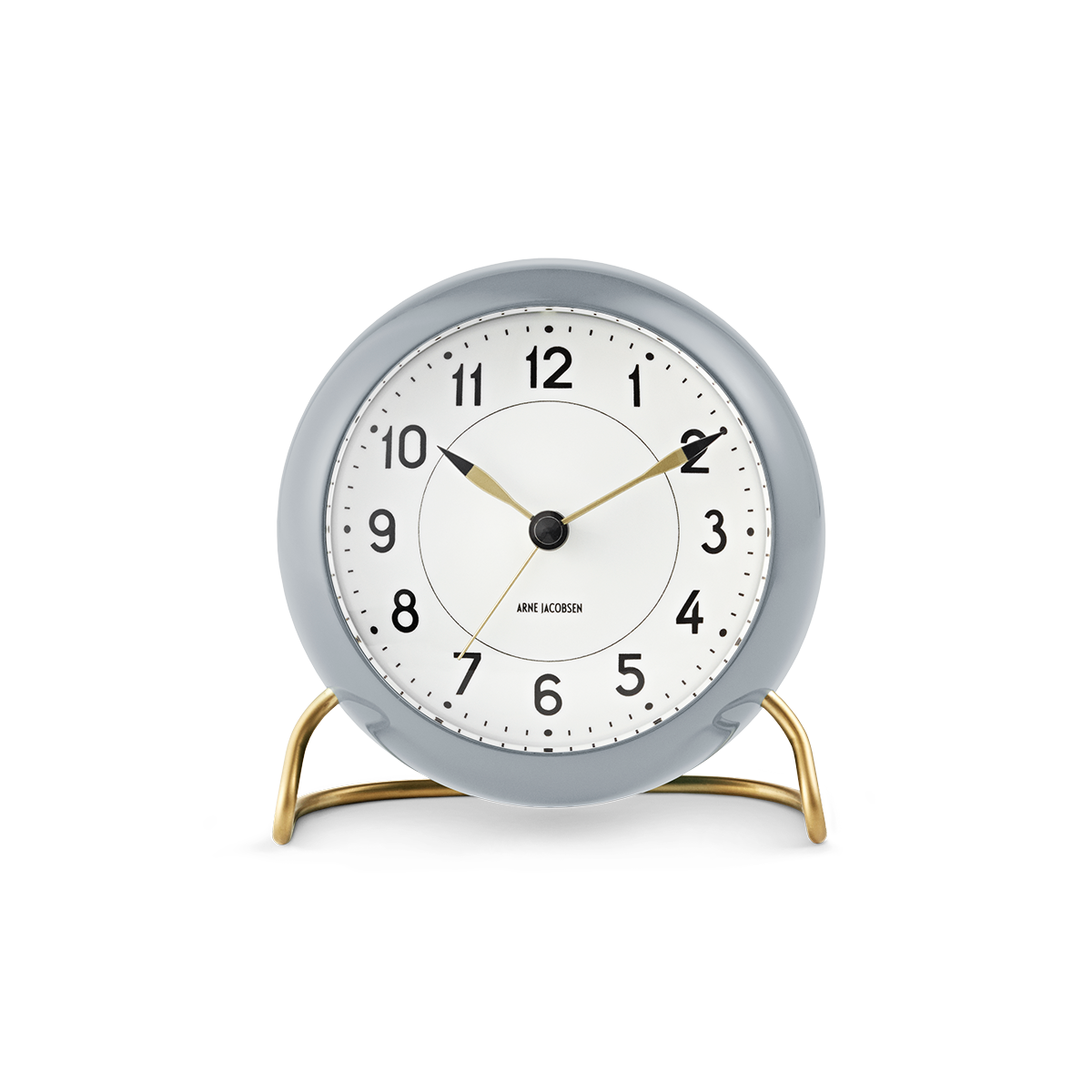 Arne Jacobsen - Station Table ​Clock ​ - Grey/White (43674)