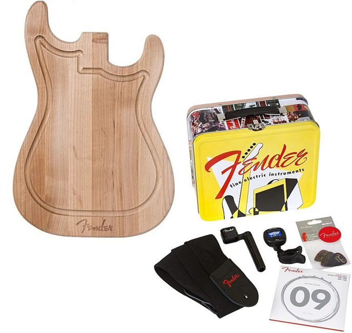 Fender - Skærebræt + Vintage Madkasse - Sæt (Stratocaster Model)