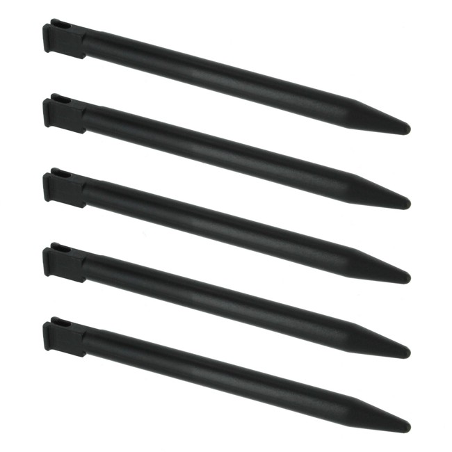 Zedlabz Replacement Stylus For Nintendo 3DS Touch Screen Pen Slot In - 5 Pack Black