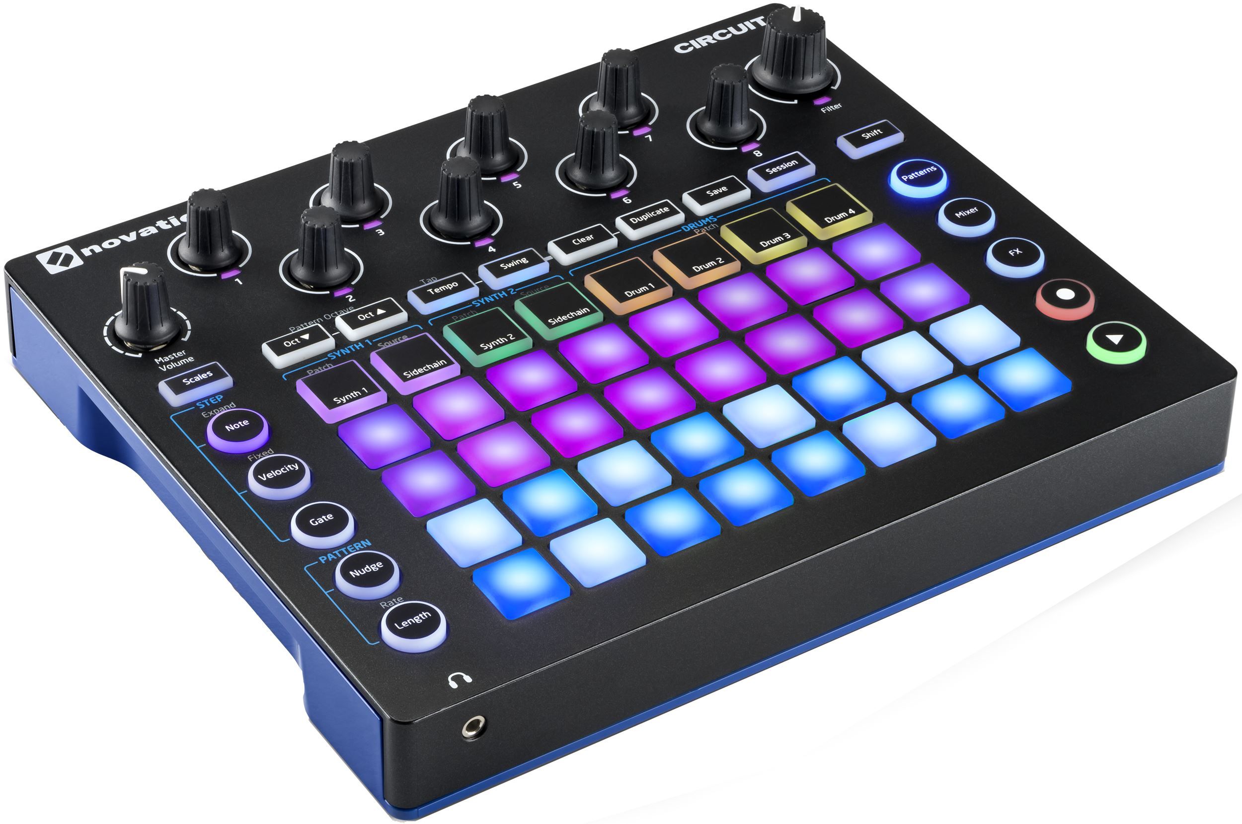 Sequencer. Midi контроллер Novation. Грувбокс Novation circuit. Драм-машина Novation circuit. Контроллер Novation circuit