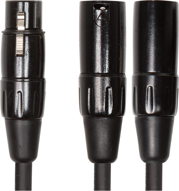 Roland Black Series Splitter/Y Hun XLR  - 2 x Han XLR  Kabel (15 cm.)