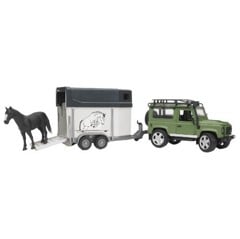 Bruder - LandRover Defender w. Horsetrailer (02592)