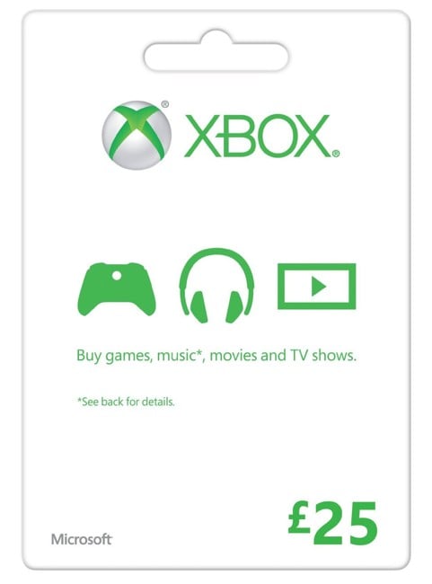 Microsoft Gift Card £25 (Xbox One / Xbox 360) /Xbox One