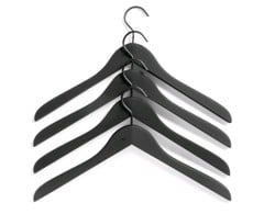 HAY - Soft Coat Hanger Slim Set of 4 - Black (500075)