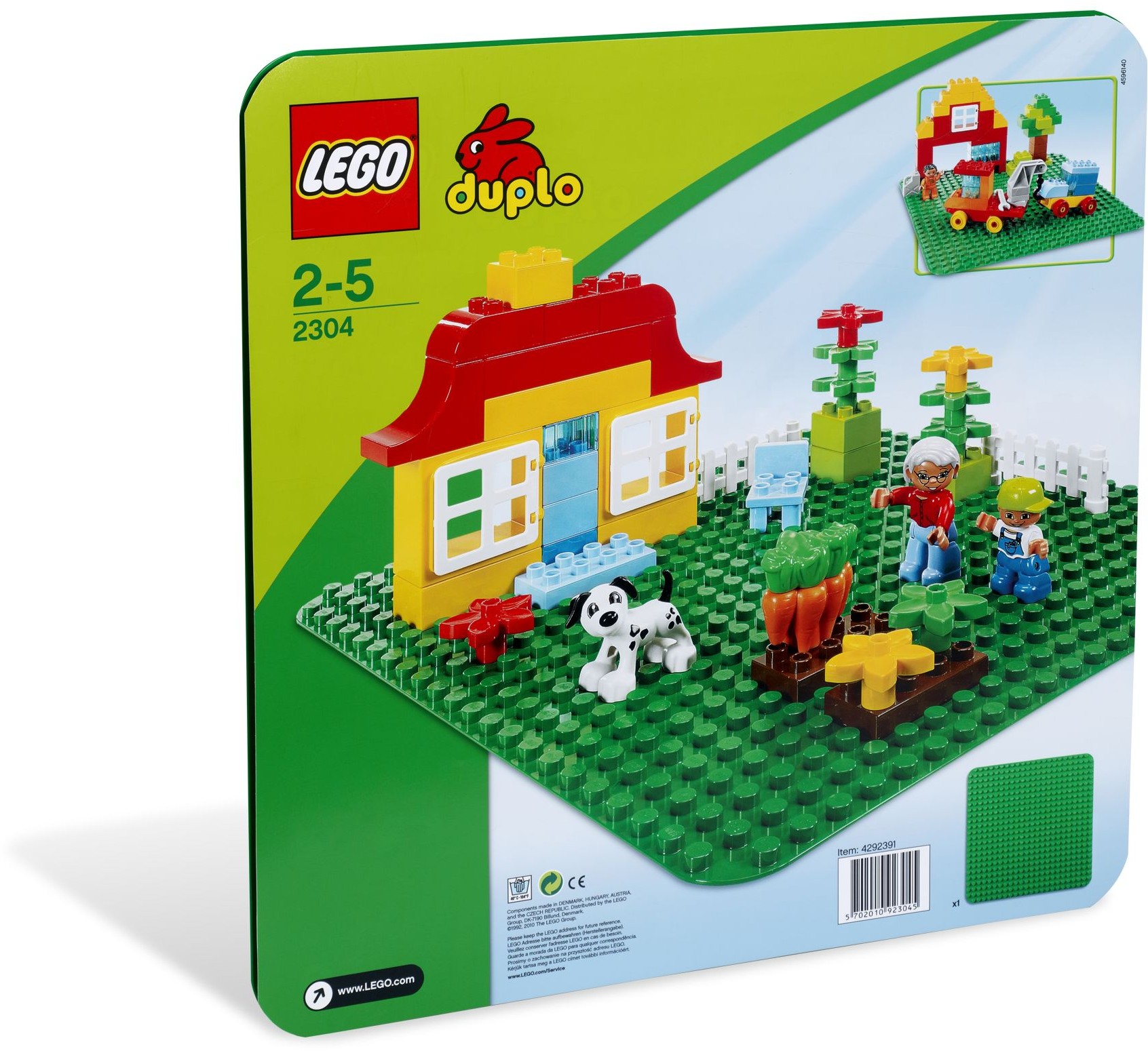 LEGO DUPLO - Stor, grønn byggeplate (2304)