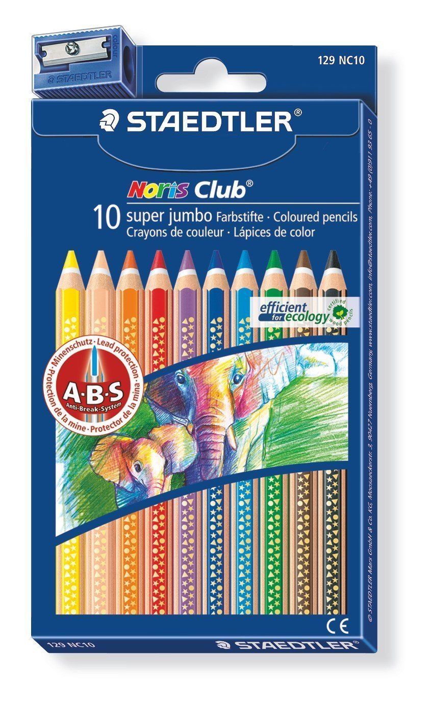 De Alpen Tante weer Koop Staedtler - Noris Club Super Jumbo kleurpotloden, 10 stuks (129 NC10)