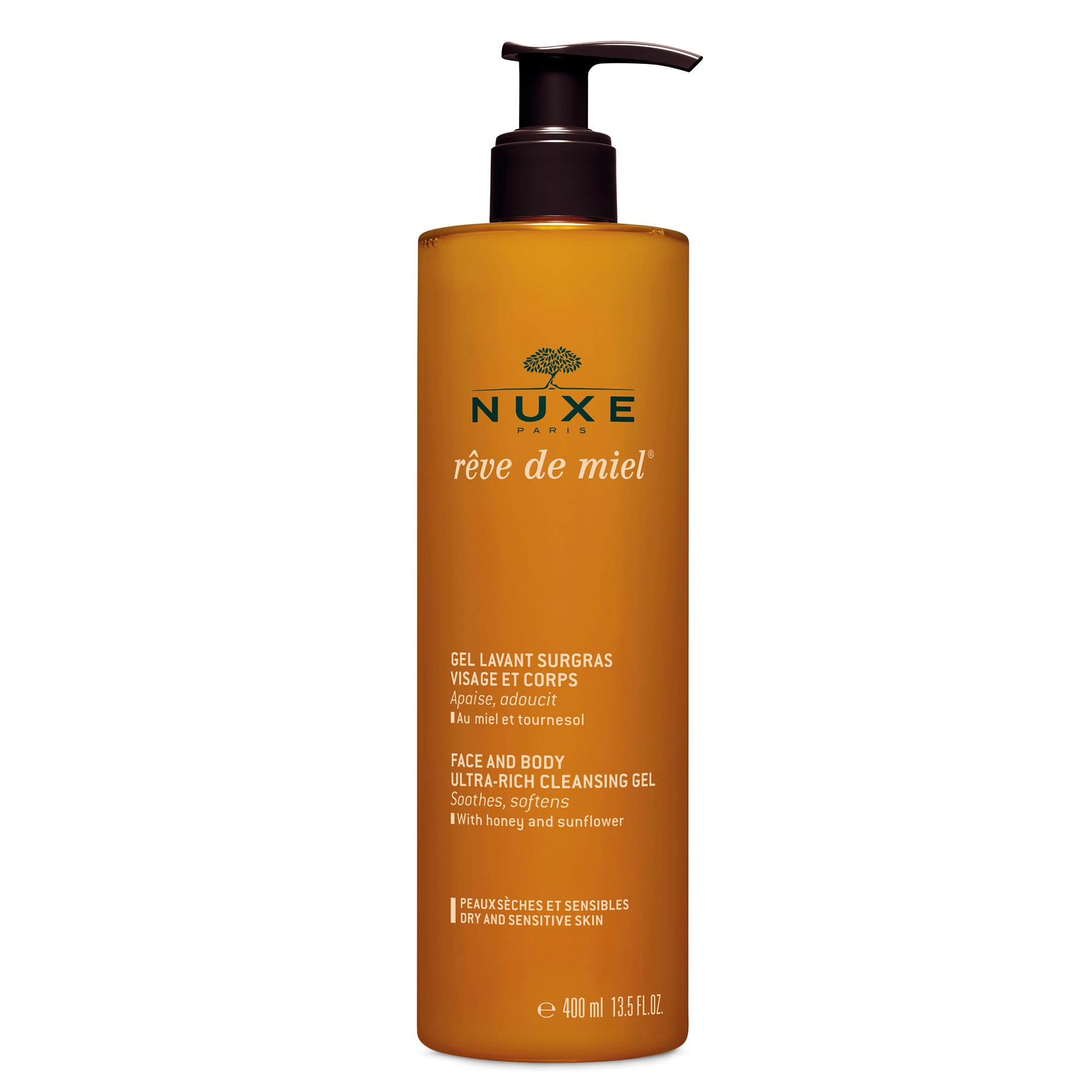 Nuxe - Rîve de Miel Rich Cleansing Gel for Face and Body 400 ml. - Skjønnhet