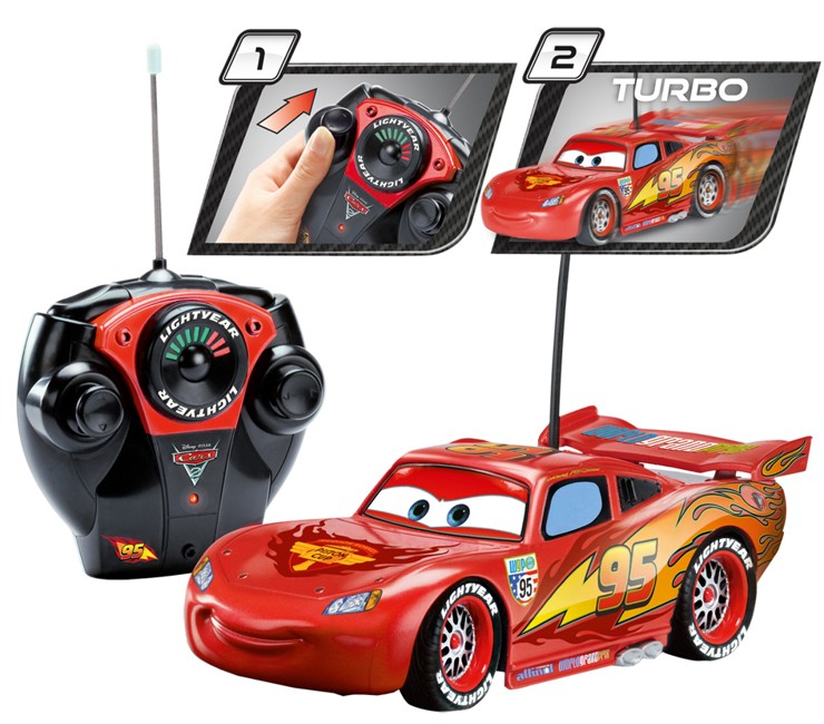 Cars 2 - Fjernstyret Lightning McQueen 1:24