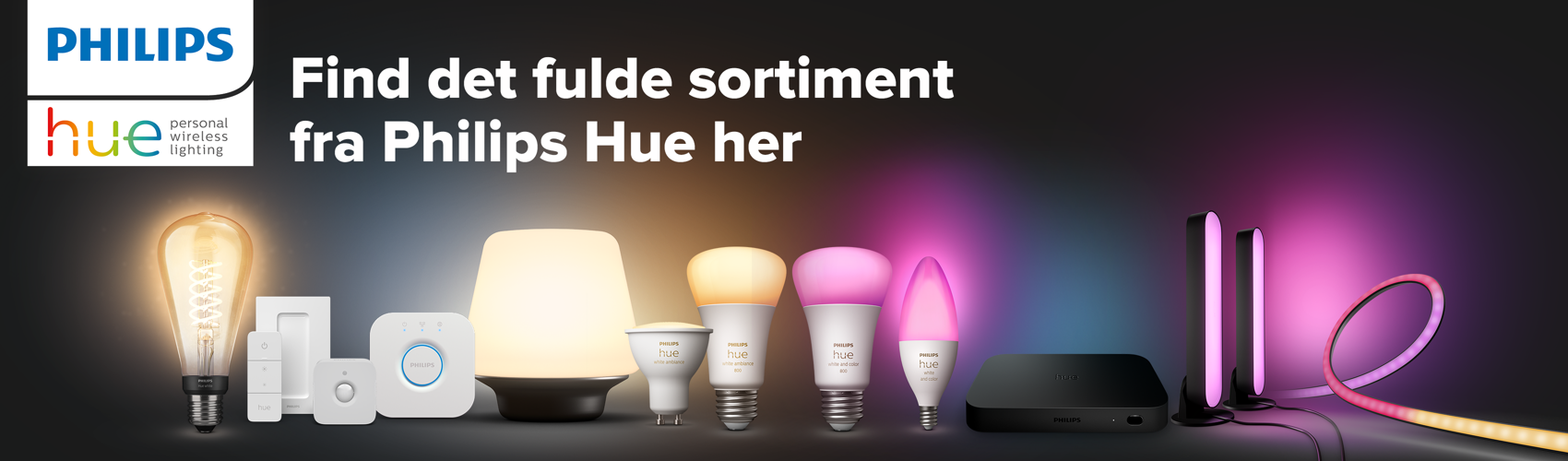 Philips Hue » lamper startsæt tilbud » fragt